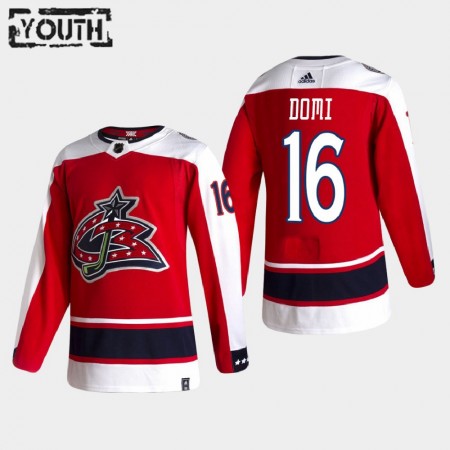 Kinder Eishockey Columbus Blue Jackets Trikot Max Domi 16 2020-21 Reverse Retro Authentic